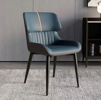 Hanyee 2024 OEM ODM Bienvenue, chaise de salle à manger en cuir de style français moderne et luxueux, mobilier de maison, logo personnalisé, pieds en métal