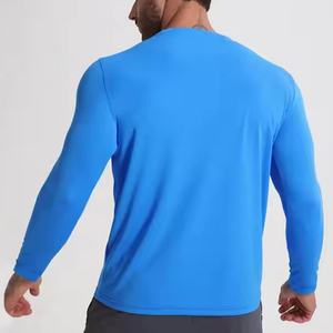 Camiseta de Manga Larga de Alta Calidad para Hombre, Personalizable, Lisa, de Poliéster y Algodón, Talla Grande, Deportiva, de Manga Completa - Product Image 2