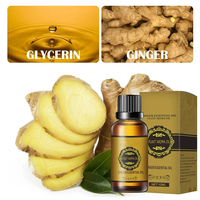 Huile de drainage du ventre au gingembre amincissant 100% huile essentielle de gingembre naturel pur huile de massage au gingembre à base de plantes Relax Anti Cellulite
