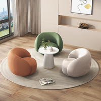 Kain ringan mewah kursi Sofa tunggal Nordik minimalis Modern untuk penerimaan tamu Internet Area istirahat selebriti