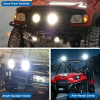 Phare de travail LED rond réglable 96W pour tout-terrain, accessoires d'éclairage automobile, faisceau spot et large, phare de conduite pour machines agricoles