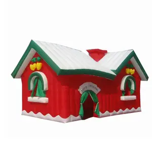 巨型7x4x4mH充气圣诞圣诞洞穴屋，带鼓风机，用于庭院家居装饰圣诞装饰