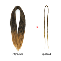 All'ingrosso Hippie Crochet dritto Locs sintetici finti Dreadlock extension Dreadlock a doppia fascia per le donne