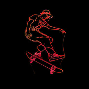 טינול סקייטבורד ילד 3d לילה אור הוביל מגע ספורט שולחן מנורת 3d 7 צבע שינוי usb מקורה התינוק - Product Image 5