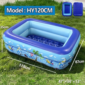 Piscinas Inflables Rectangulares Familiares para Exteriores, Precio de Fábrica al por Mayor, <span class=keywords><strong>Piscina</strong></span> Inflable de PVC Plegable y Portátil - Product Image 2