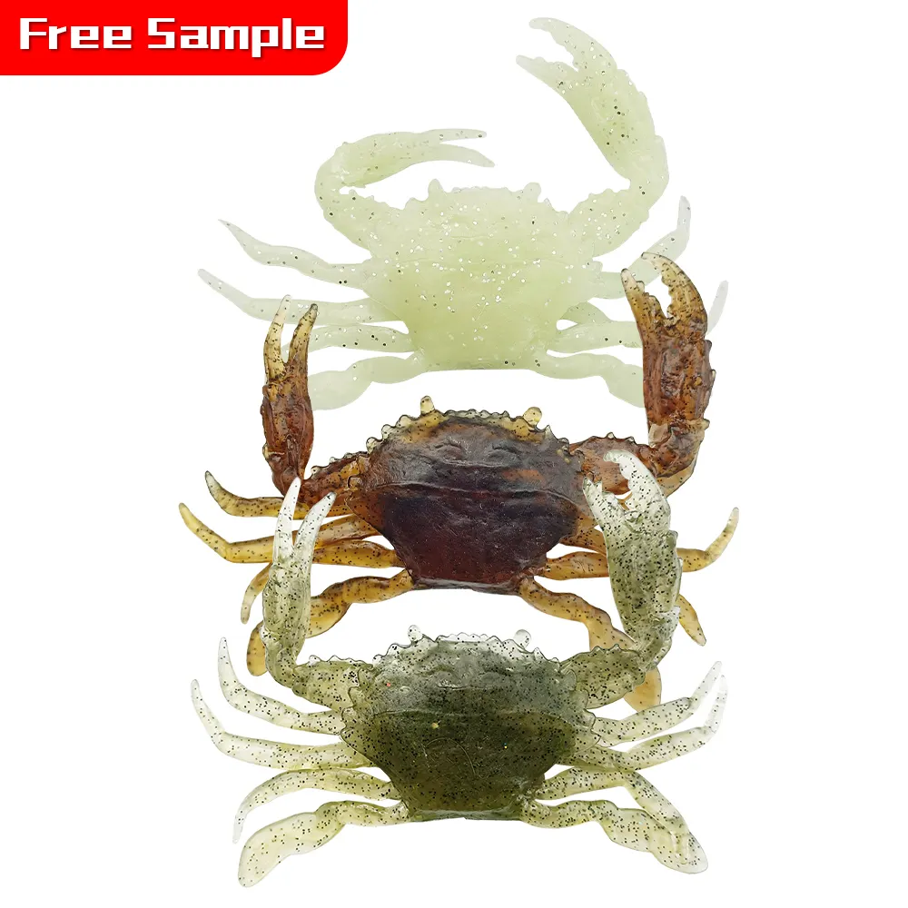 Newbility Hot-selling wholesale 12cm 34g crab saltwater Artificial luminous glow soft plastic fishing bait lures