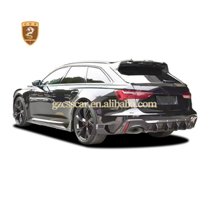 Kit de carrosserie de modification automobile en fibre de carbone sèche de haute qualité pour <span class=keywords><strong>Audi</strong></span> RS6 RS7 2022-2023, style CSS, avec lames avant, aérations, jupes latérales et spoiler - Product Image 2