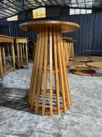 Table de salle à manger pliable et détachable en pin massif, durable et moderne, pour hôtel, pub, jardin extérieur, facile à nettoyer