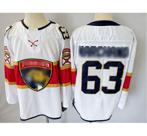 Maillot de hockey sur glace personnalisé blanc, gris sarcelle, vierge pour sublimation, avec logo Style Wild Cat, col à lacets, 100% polyester, pour jeunes et adultes - Product Image 2