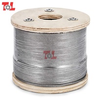 Câble en acier inoxydable, 8mm, 7x19, pour balustrade, prix d'usine