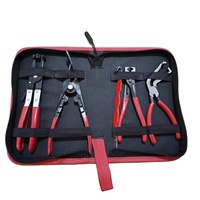 Jeu de 5 outils de réparation automobile : pinces pour flexibles et tuyaux, barre de levier, extracteur de clous ronds