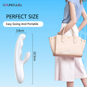 Massageador Vibratório e de Toque 2 em 1 Estimulador de Ponto G e Clitoriano Silicone Flexível com Carregamento Magnético Brinquedos Sexuais - Product Image 3