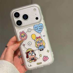 Support magnétique pour téléphone en forme de ballon Bébé pleureur, design de support de dessin animé, compatible avec iPhone 17 Pro Max, transparent, best-seller - Product Image 4