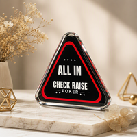 Bouton de poker triangulaire en cristal à carreaux, tout-en-un, pour accessoire de jeu de casino - Vente en gros