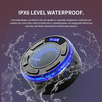 Enceinte extérieure étanche IPX6 avec batterie 1200 mAh, enceinte audio portable avec écran LED RGB et fonction FM