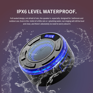 IPX6 Waterproof Outdoor Bluetooth <b>Speaker</b> With 1200mAh battery Portable Audio <b>Speaker</b> with RGB Light <b>LED</b> display FM Function - Product Image 6