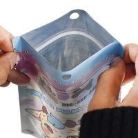 Sacs en Mylar personnalisés imprimés avec fermeture éclair, trou rond, qualité alimentaire, pour sachets de collations, emballage de biscuits