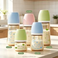 Botol Susu Bayi PPSU Anti Kolik Grosir Custom 90ml 160ml 240ml Bebas BPA Botol Susu Polos PPSU