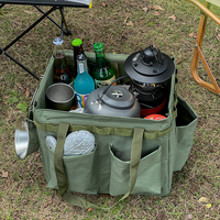 Sac de transport pliable pour outils de barbecue, sacs tactiques pour extérieur, jardin, voyage, pique-nique, organisateur de coffre de garage, sac de rangement pour camping