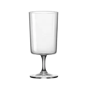 FAWLES 422ml Wholesale Clear Lead-free Crystal Glass Square Red Wine Glass Modern Style for Wedding Party and Bar