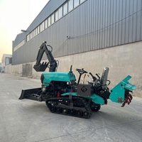 Traktor Mini Crawler Diesel 25HP 35HP 50HP untuk Pertanian dengan Perlengkapan, Dijual Murah