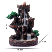 Brûleur d'encens à reflux en résine personnalisé en gros, bois de santal, gingembre, rose, fraise, lavande, océan, prix bas, aromathérapie, route