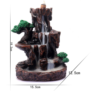 Brûleur d'encens à reflux en résine personnalisé en gros, bois de santal, gingembre, rose, fraise, lavande, océan, prix bas, aromathérapie, route - Product Image 2