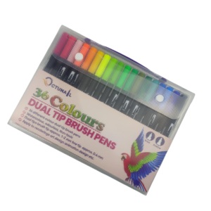 36 couleurs aquarelle croquis marqueurs stylos Double pointe Art fournitures papeterie ensemble emballage - Product Image 2