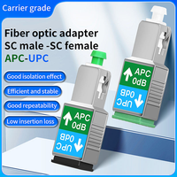 Adaptateur Fibre Optique COMPTYCO SC/APC Femelle vers SC/UPC Mâle SM, Connecteur Hybride Optique 0dB, Convertisseur Simplex Monomode FTTH