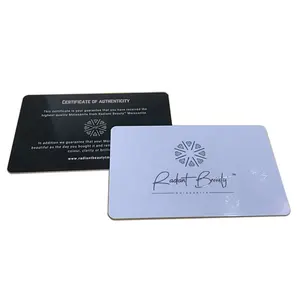 Bon marché, cartes personnalisées en PVC noir mat avec point UV, carte de visite de luxe NFC avec impression de codes QR Baroce