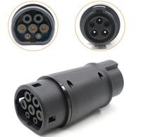 Adaptor kabel pengisi daya mobil, 7KW 32A tipe 1 ke tipe 2 Adapter EV
