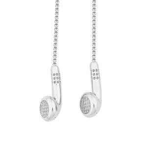 New Arrivals Stainless Steel Headset Design Charm Earphone Pendant Necklace Earplug Gold Steel Color - Product Image 5