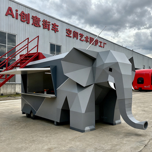 Quiosco de Café Modular Personalizado con Diseño de Elefante, Mini Casa para Cafetería Ambulante y Puesto de Feria - Product Image 1