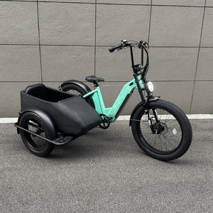 Новый трехколесный электрический велосипед с боковым автомобилем 500 Вт Электрический трехколесный велосипед с откормочными шинами 20-дюймовый электрический велосипед с боковым автомобилем - Product Image 5