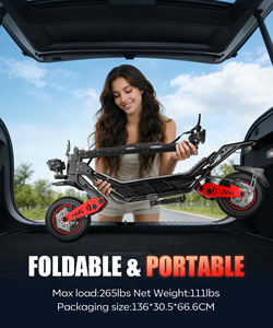 H10 Scooter 60V 23Ah 12in Tire Dual Hydraulic Foldable With Removable <b>Tail</b> Box Motor El H10 Dual Motor Scooter H10 H10 H10 Dual - Product Image 5