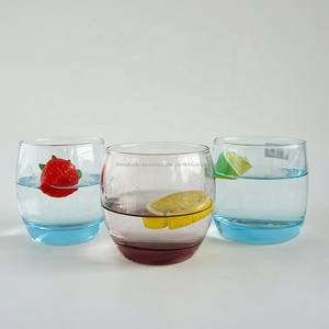 10oz best selling glasses high <span class=keywords><strong>ball</strong></span> translucent purple and blue glass for daily use - Product Image 2
