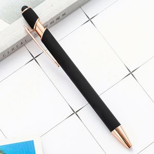 Bolígrafos Personalizados de Alta Calidad con Grabado Láser, Logotipo Promocional, Bolígrafo Metálico Negro, Regalo, Stylus Táctil, Bolígrafos Personalizados para Negocios - Product Image 2
