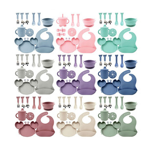 Nuevo Juego de Alimentación para Bebés de 10 Piezas, Plato de Silicona de Grado Alimenticio con Ventosa en Forma de Cangrejo, Tazón, Vaso, Utensilios Ecológicos Aptos para Lavavajillas 9 - Product Image 6