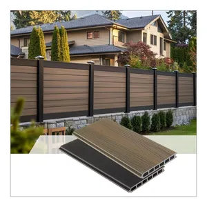 현대 스타일 나무 플라스틱 복합 울타리 패널 보드 야외 장식 홈 정원 WPC 울타리