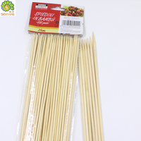 Brochettes en bambou biodégradables personnalisées en gros, 250*3mm, pour barbecue, bâtonnets ronds en bois de bambou jetables