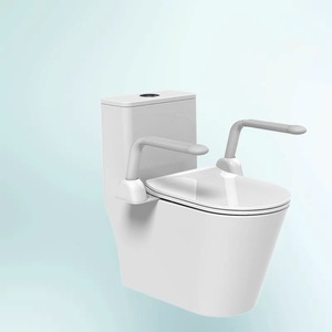 Barra de seguridad para inodoro Ly, 566x422x240mm, plástico, acero inoxidable, hierro, pintura horneada, para ancianos y discapacitados, soporte para baño - Product Image 3