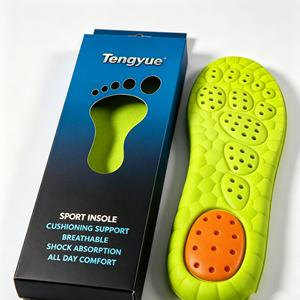 Factory Direct Cardboard Insole Packaging <b>Box</b> — 3.5 Inch Custom Printed Shoe Insoles <b>Box</b> with Window - Product Image 2