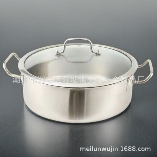 Olla de caldo transparente con tapa de cristal