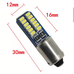 3014 SMD LED หลอดไฟรถยนต์ BA9S ไฟหน้าปัดเลนส์สีฟ้า ไฟป้ายทะเบียน ไฟภายในสำหรับเปลี่ยน - Product Image 4