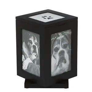 360 Rotation Wooden Pet Urn Coffin Dog Or Cat Personalized Memory Box Keepsake Pet Urn Wood