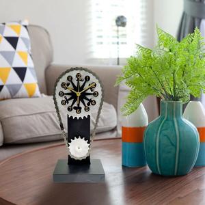 Vintage Rotating Gear <b>Clock</b> <b>Desk</b> <b>Clock</b> Antique Gear Iron Timing Chain Shaped Operated Tabletop <b>Clock</b> for Father's Day Gift - Product Image 5