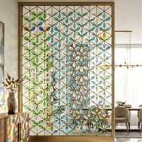 Décoration de restaurant de luxe moderne, cloisons intérieures de bureau, cloisons murales en verre acrylique, cloisons en bois et métal pour salon