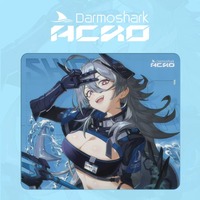 Darmoshark X ACRO SHIAOKA Grand tapis de bureau 490x420mm, tapis de contrôle haute performance, mousse PU antidérapante importée pour PC Gamer Pro