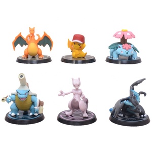 6 styles <span class=keywords><strong>Pokemon</strong></span> jouets gros figurines anime Pikachu écureuil Bulbasaur dessin animé ornement modèle poupée <span class=keywords><strong>figurine</strong></span> - Product Image 1