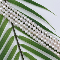 AAA couleur blanche naturelle 3-4mm 5-6mm 7-8mm brins de perles d'eau douce de forme presque ronde